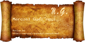 Merczel Gyöngyi névjegykártya