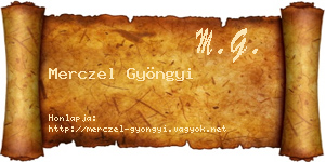 Merczel Gyöngyi névjegykártya