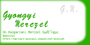 gyongyi merczel business card